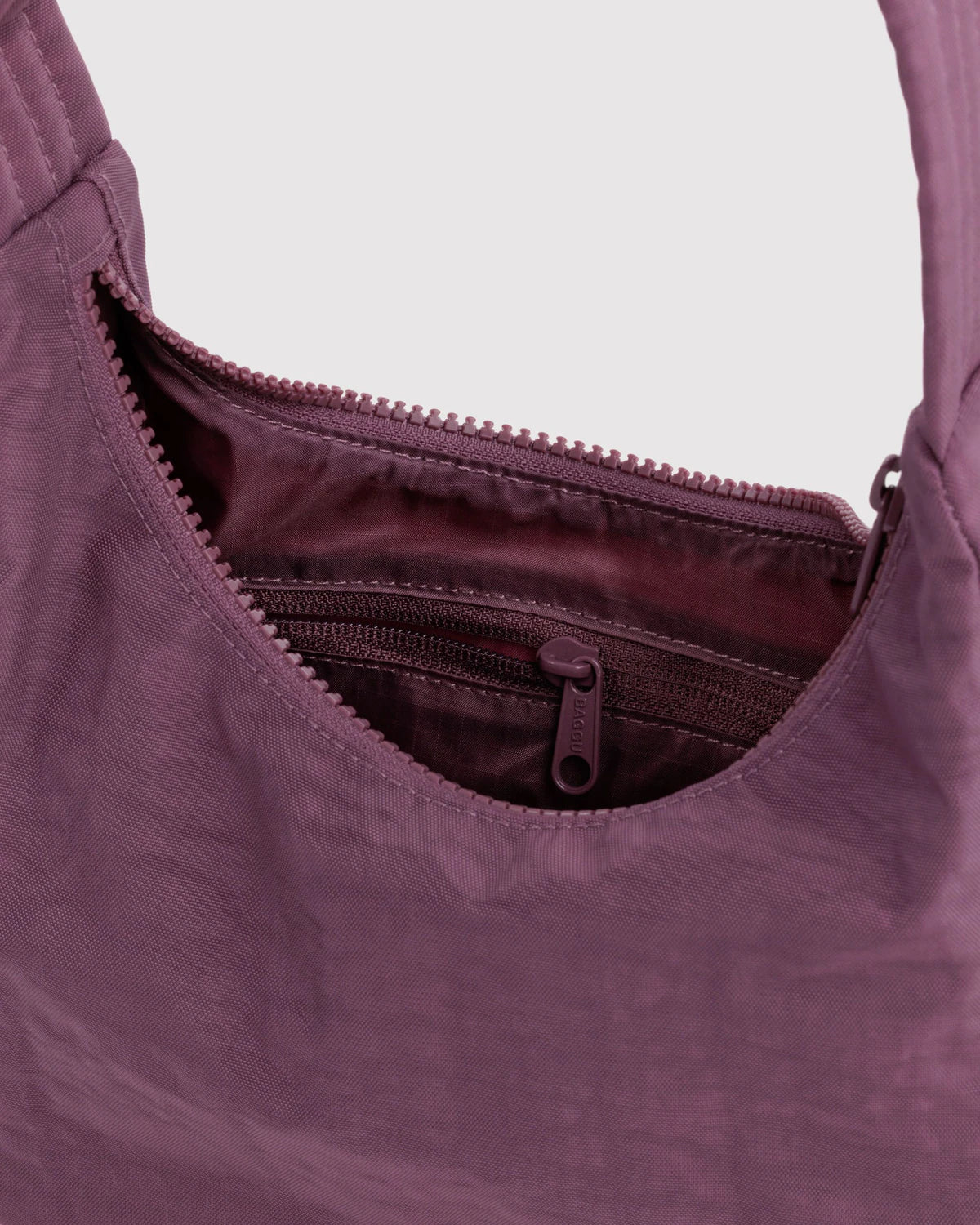 Mini Nylon Shoulder Bag in Wild Plum - Image 4