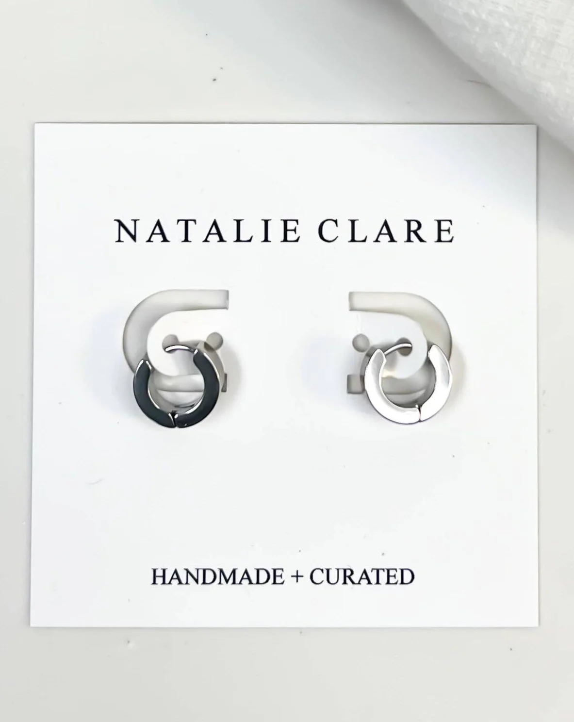Mini Silver Hoops - Image 4