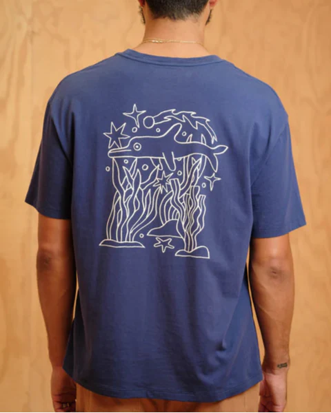 New Dolphin Energy Tee in Navy Indigo - Image 4