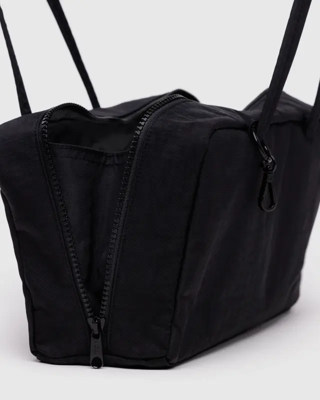 Nylon Bowler Bag in Black - Image 4