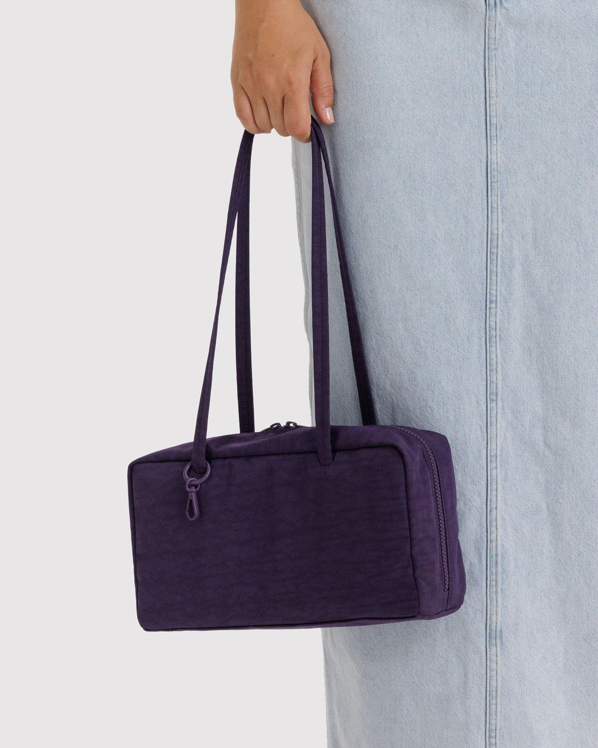 Nylon Bowler Bag in Fig - Image 3
