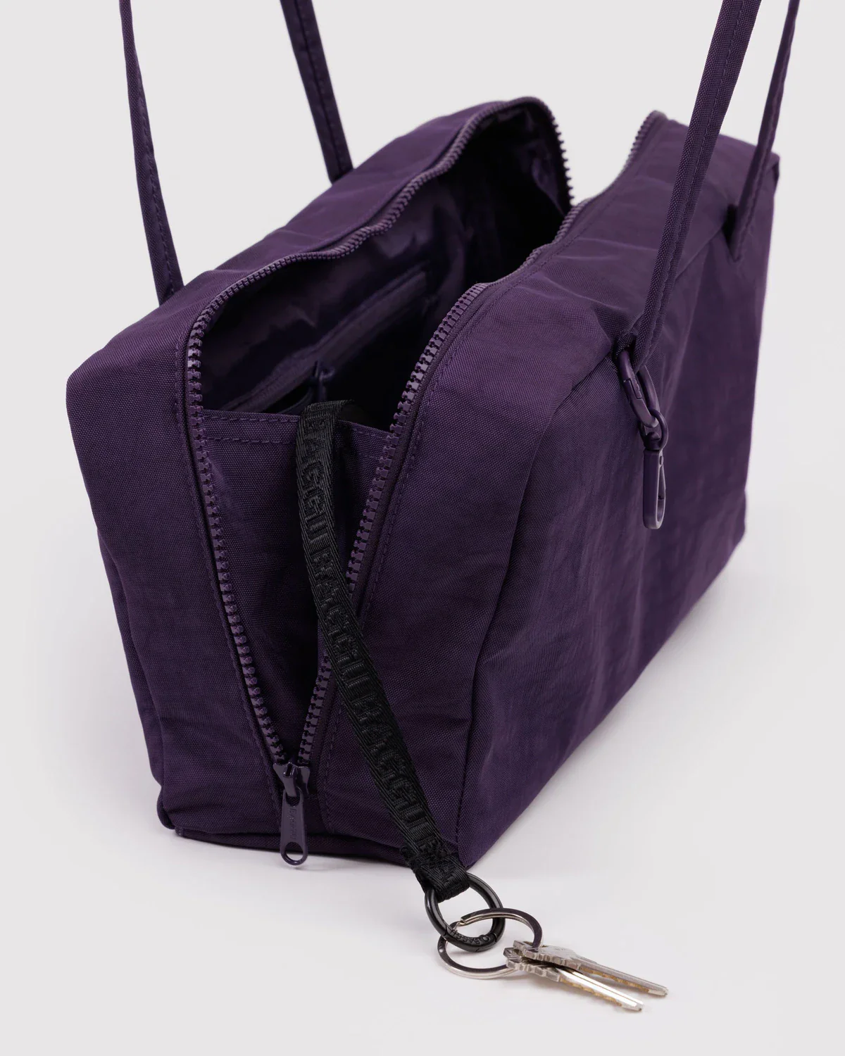 Nylon Bowler Bag in Fig - Image 4