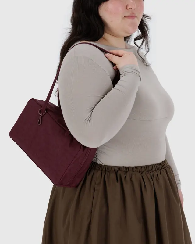 Nylon Bowler Bag in Mahogany - Image 2