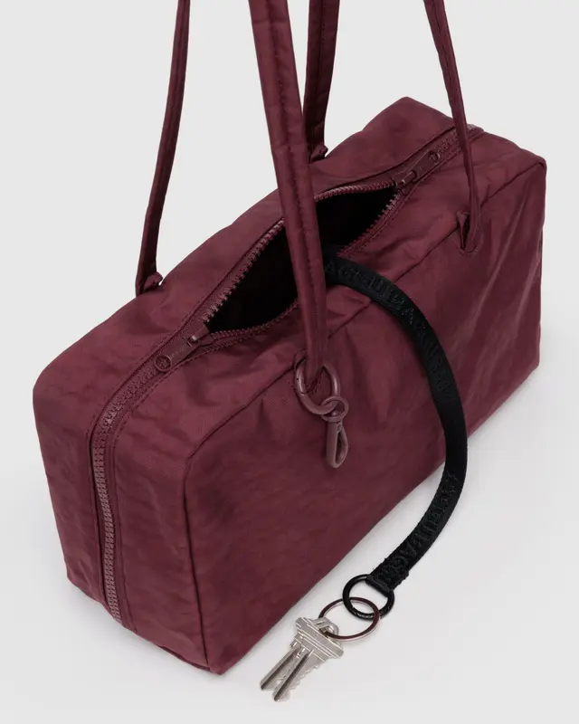 Nylon Bowler Bag in Mahogany - Image 5