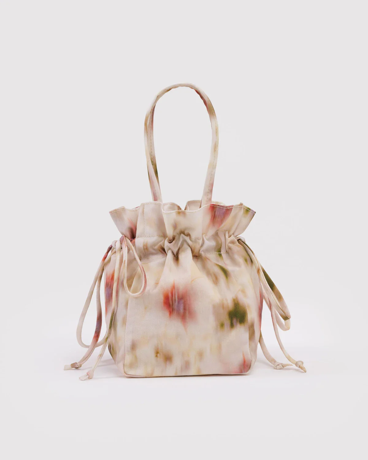 Nylon Drawstring Bag in Abstract Floral