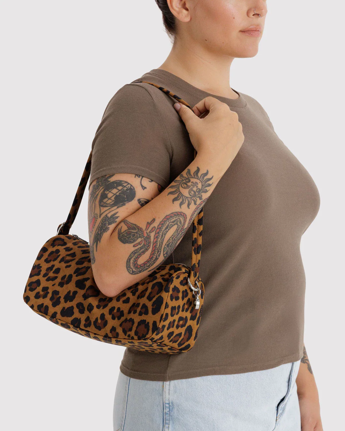 Nylon Loaf Bag in Leopard - Image 2