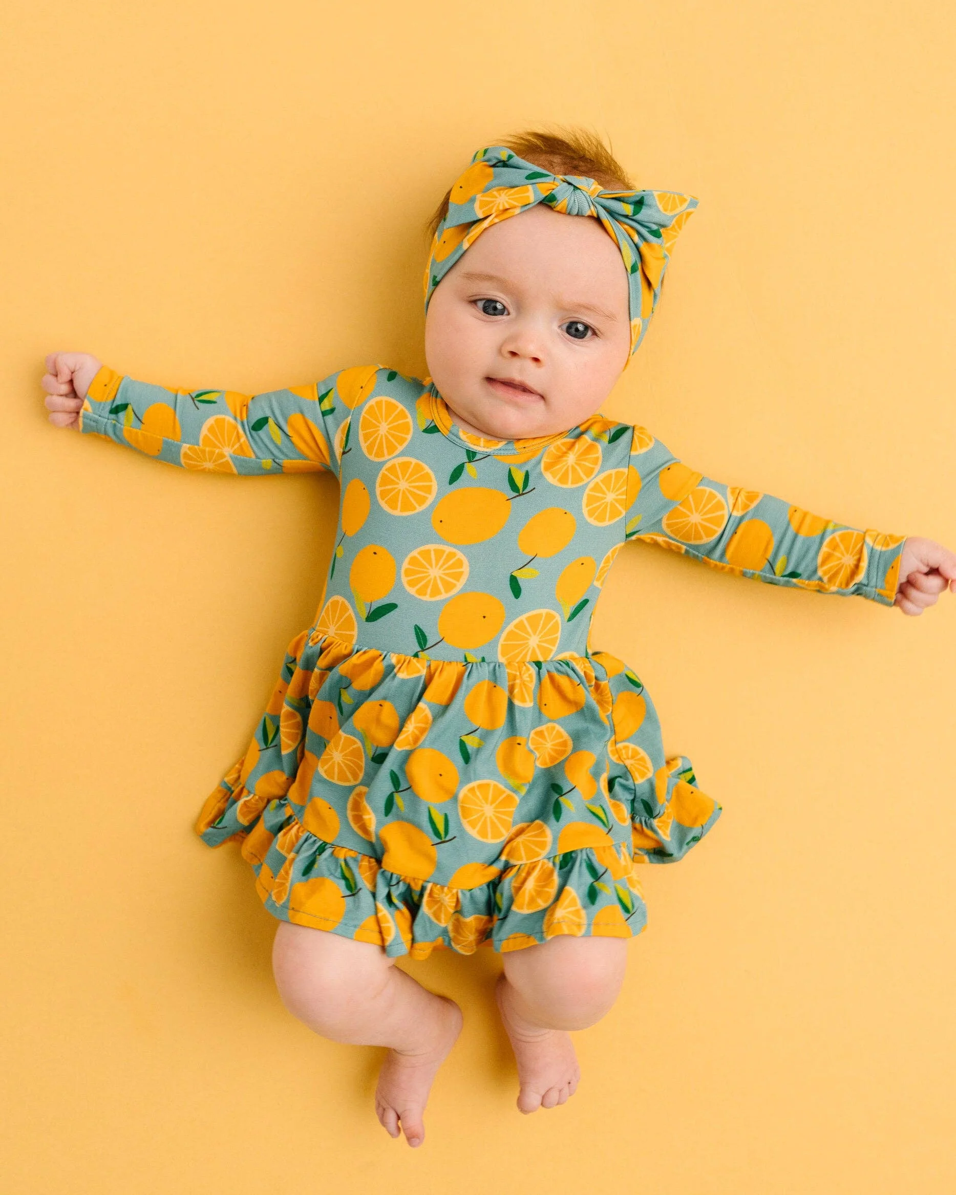 Orange Breeze Bodysuit Dress