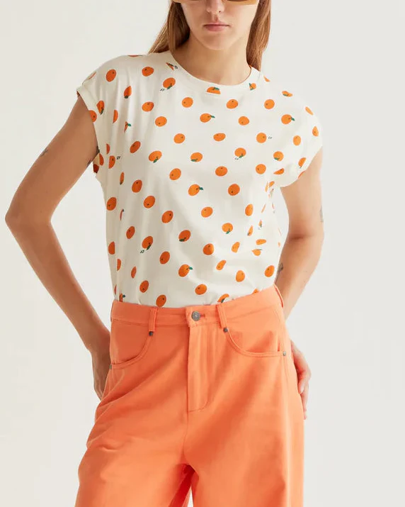 Orange Print T-Shirt