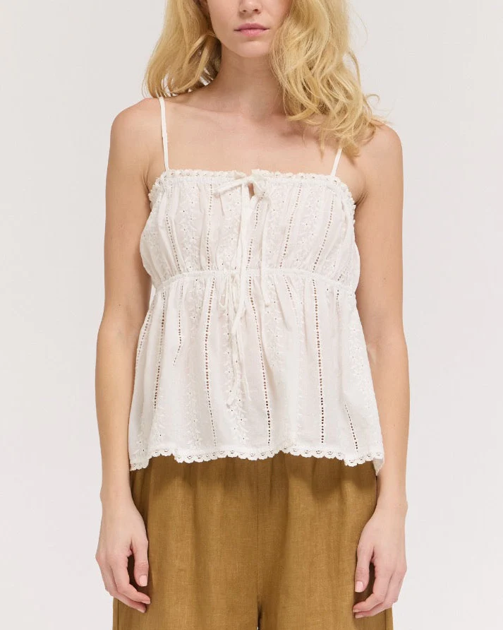 Piper Spaghetti Tank in Off White