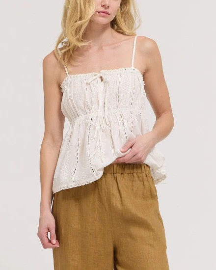 Piper Spaghetti Tank in Off White - Image 2