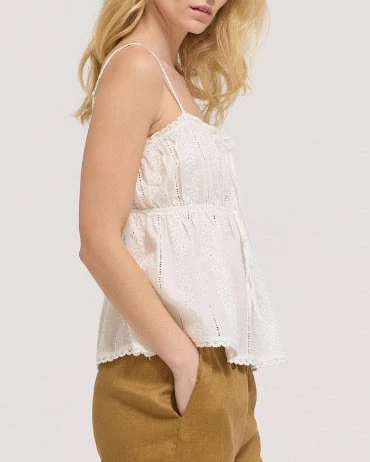 Piper Spaghetti Tank in Off White - Image 3