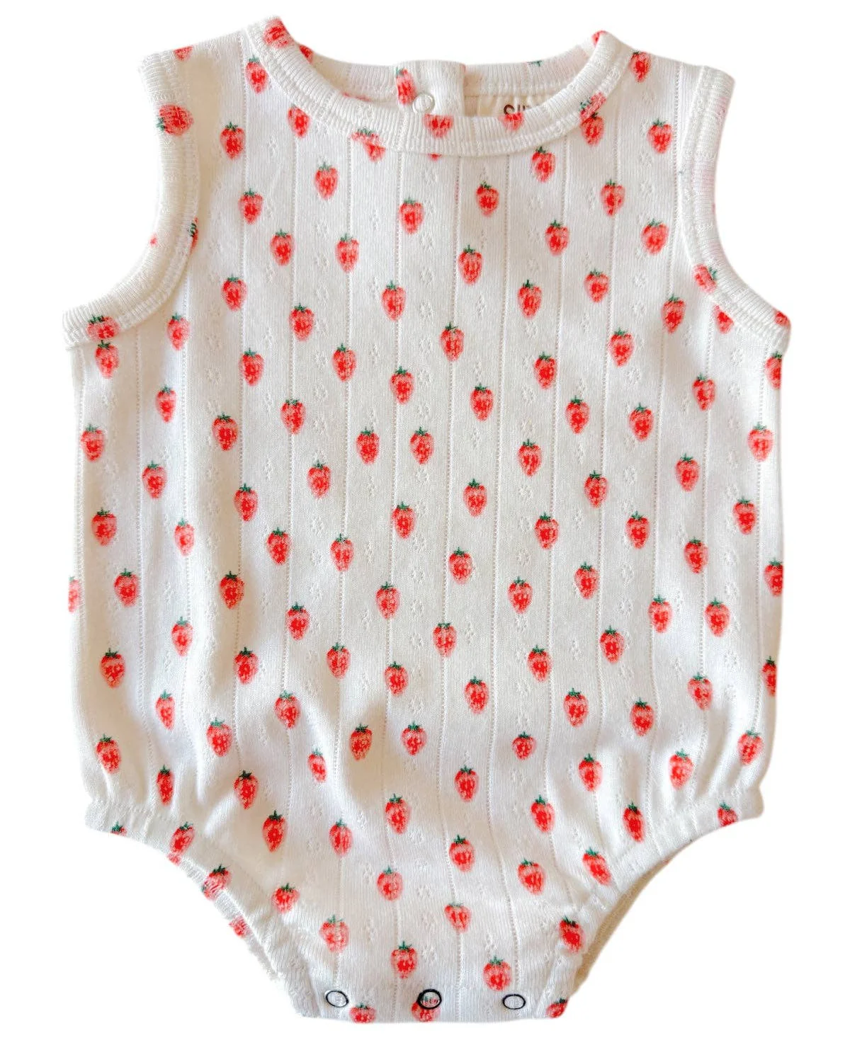 Pointelle Dune Bubble in White Strawberry - Image 2