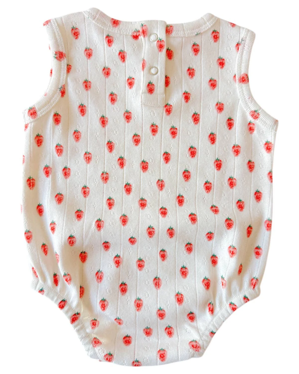 Pointelle Dune Bubble in White Strawberry - Image 3