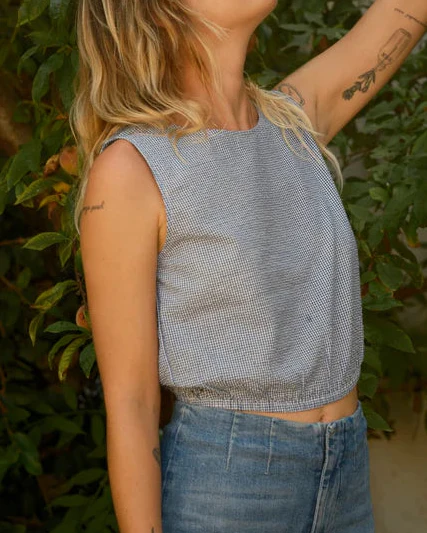 Polly Top in Blue Gingham - Image 3