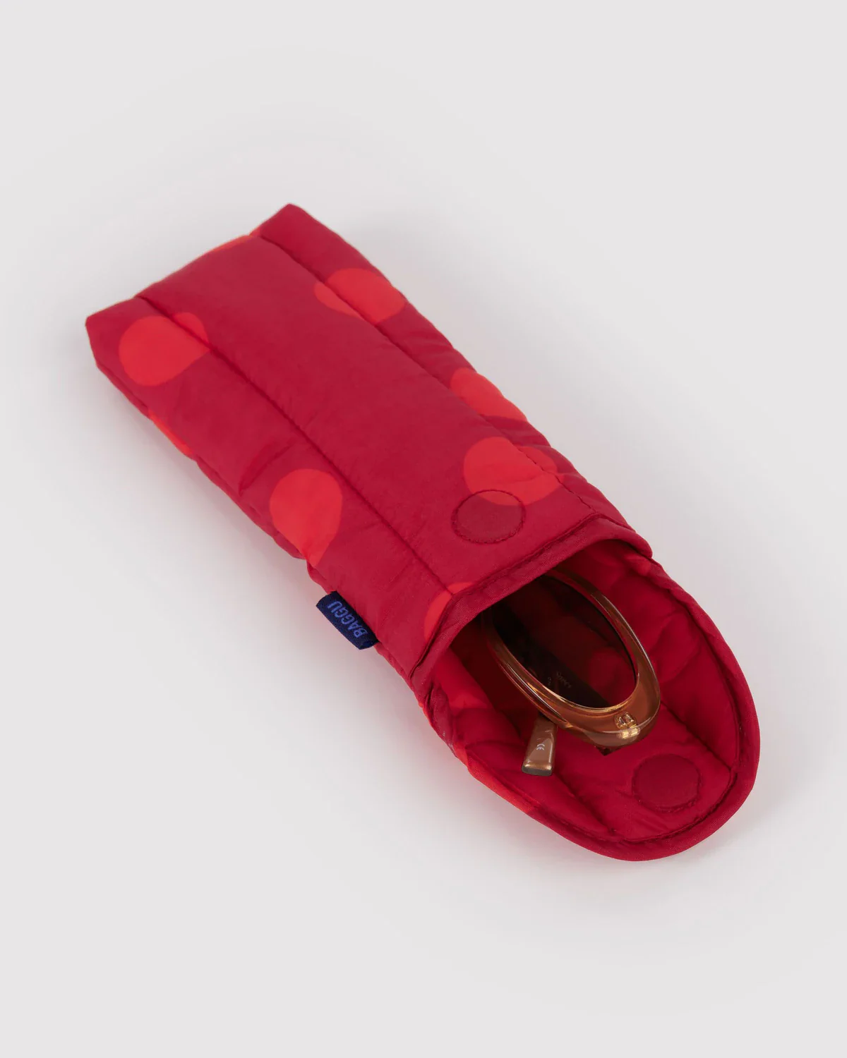 Puffy Glasses Sleeve in Red Polka Dot - Image 2