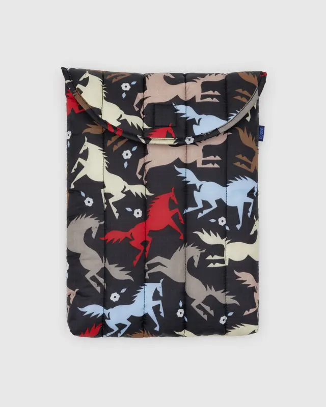 Puffy Laptop Sleeve 13/14" in Horse Cut- Outs