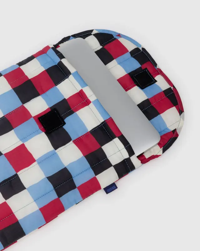 Puffy Laptop Sleeve 16" in Painted Check - Image 2