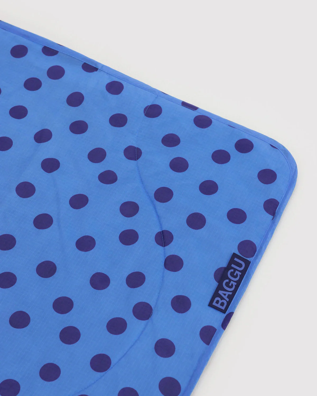 Puffy Picnic Blanket in Blue Polka Dot - Image 3