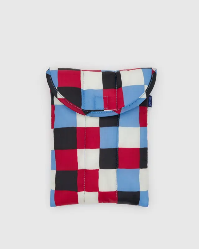 Puffy Tablet Sleeve in Painted Check