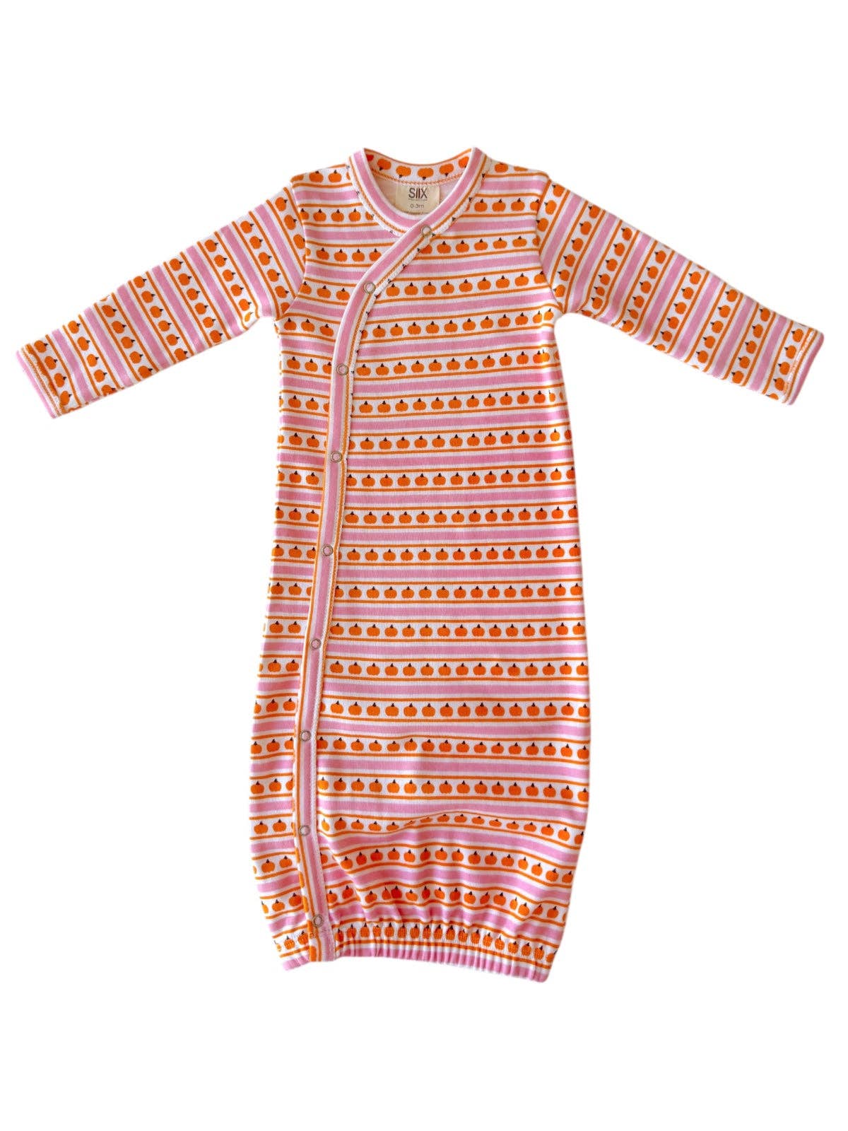 Gown in Pumpkin Stripe Pink - Image 2
