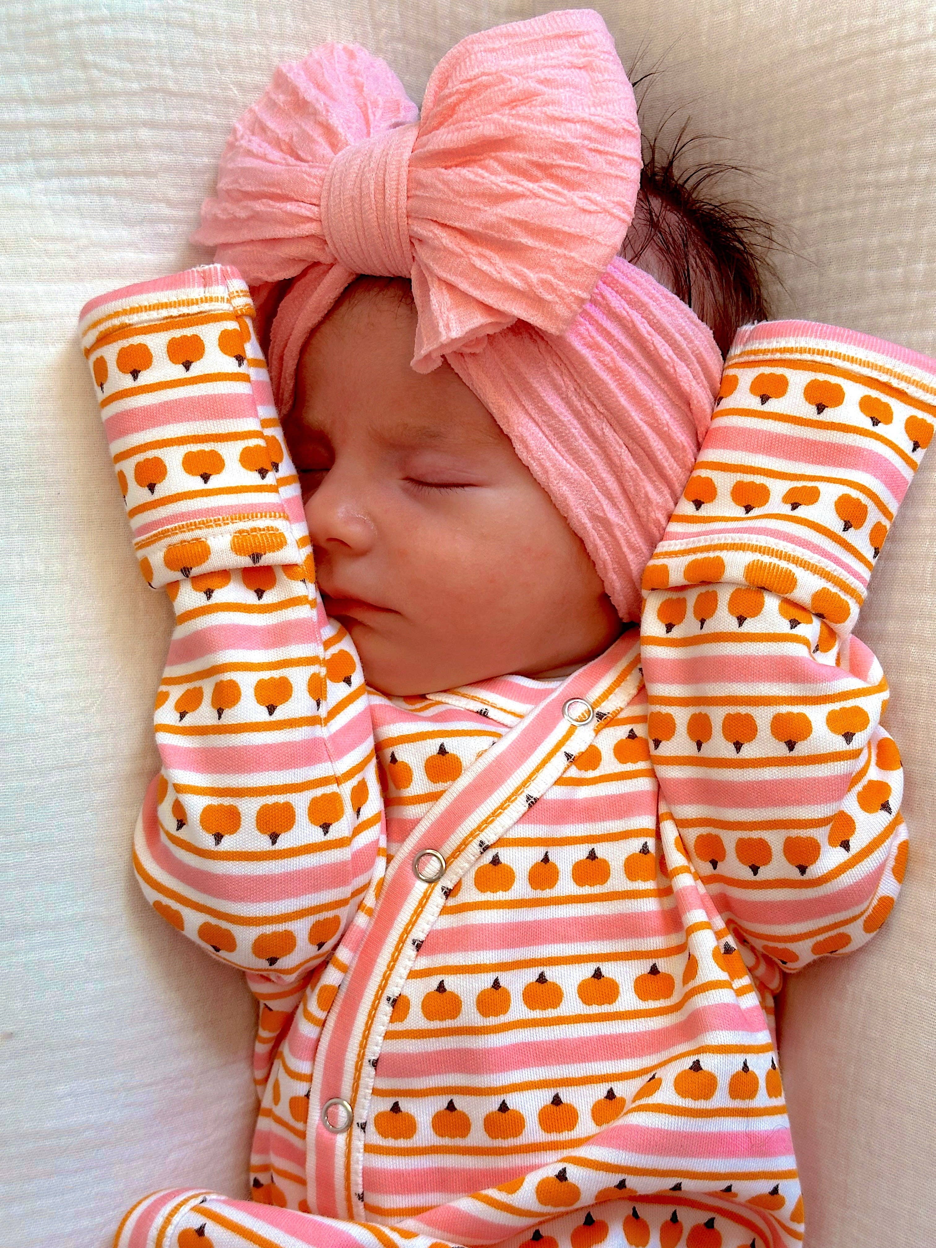 Gown in Pumpkin Stripe Pink - Image 4