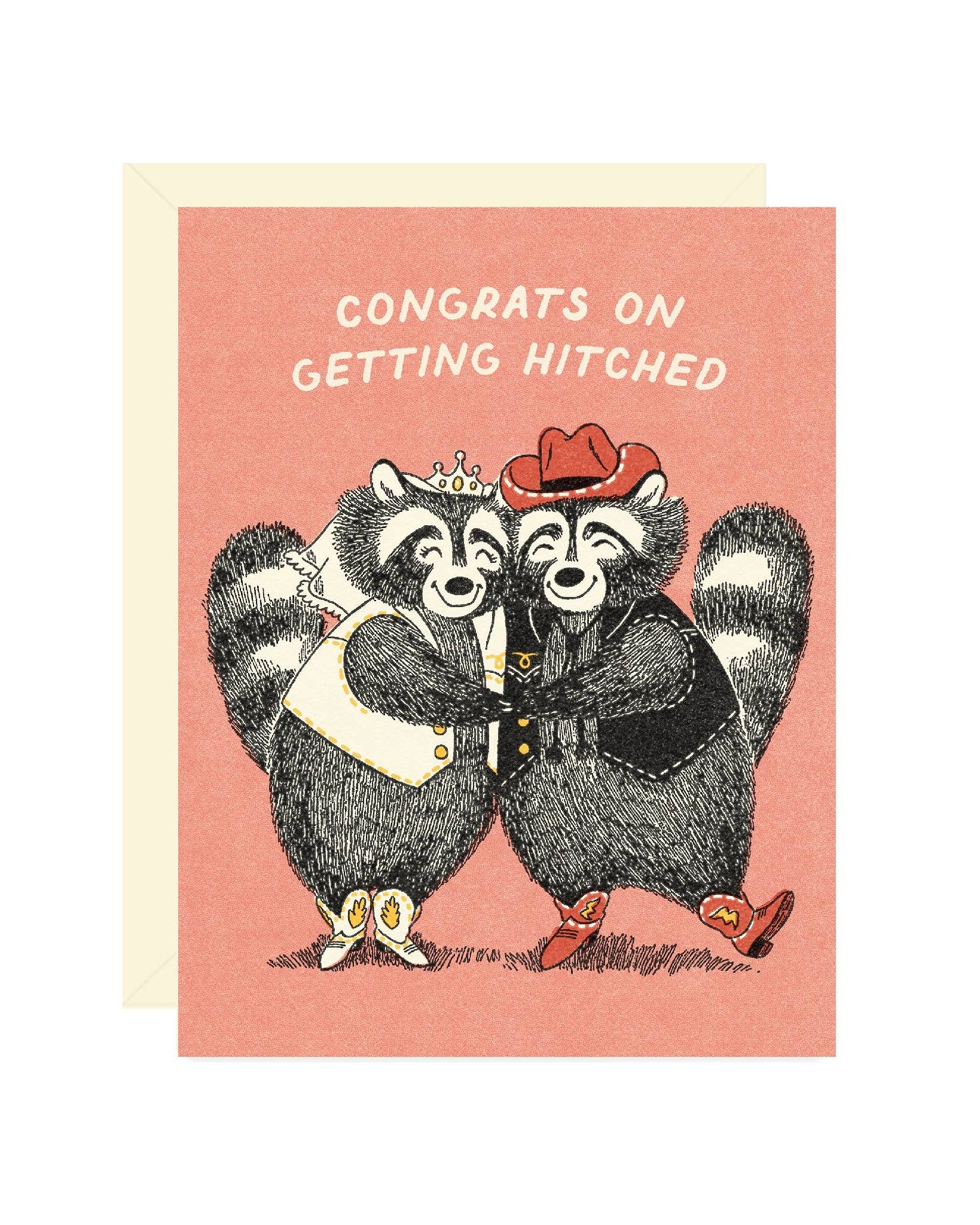 Raccoons Getting Hitched Wedding Card