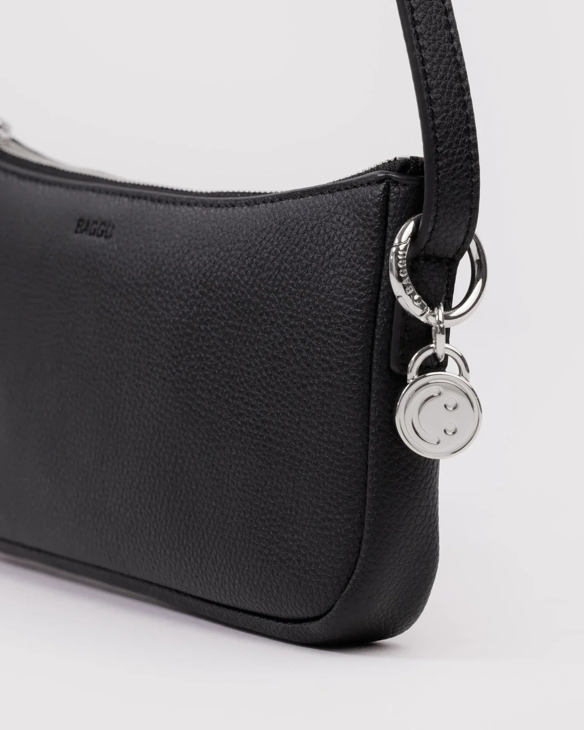 Recycled Leather Pochette in Black - Image 4