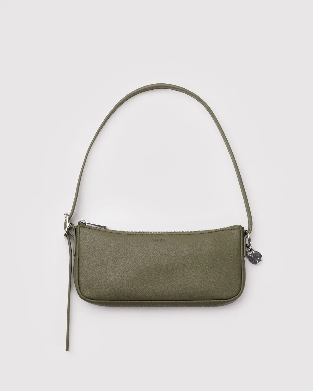 Recycled Leather Pochette in Loden