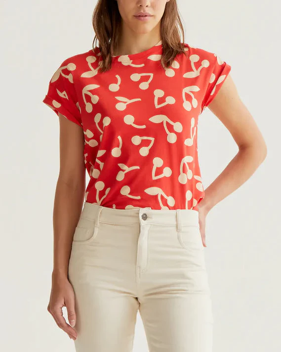 Red Cherry Print T-Shirt