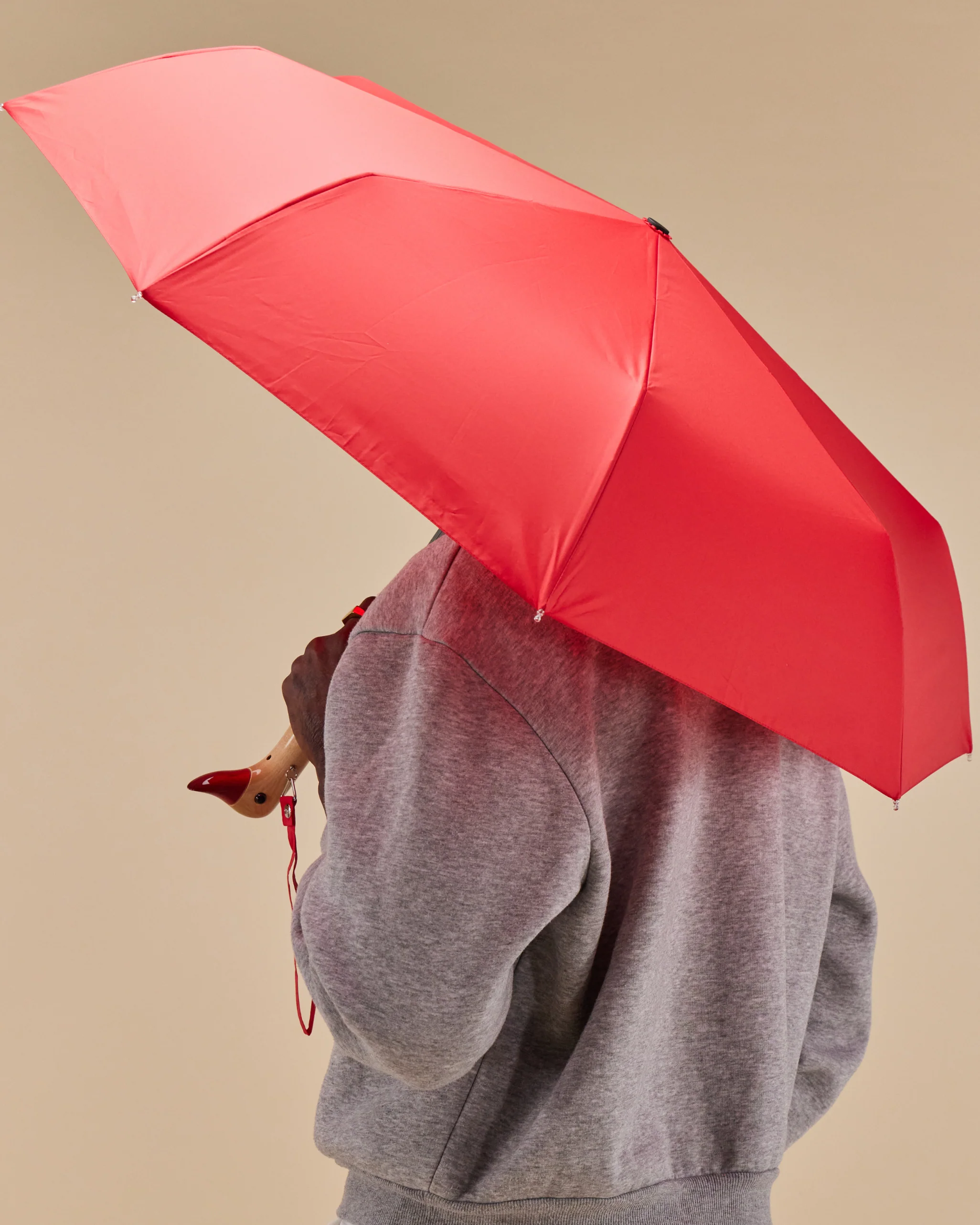 Red Compact Duckhead Umbrella - Image 2