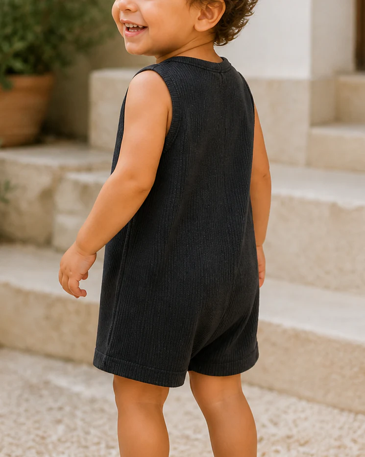 Ribbed Shortie in Charcoal Speckle - Image 3