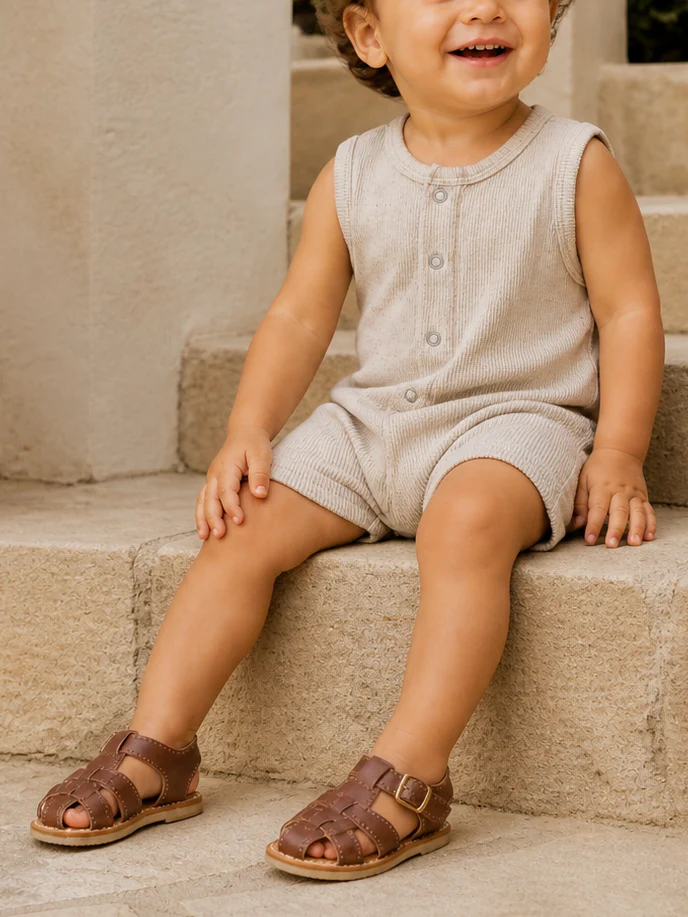Ribbed Shortie in Tan Speckle - Image 3
