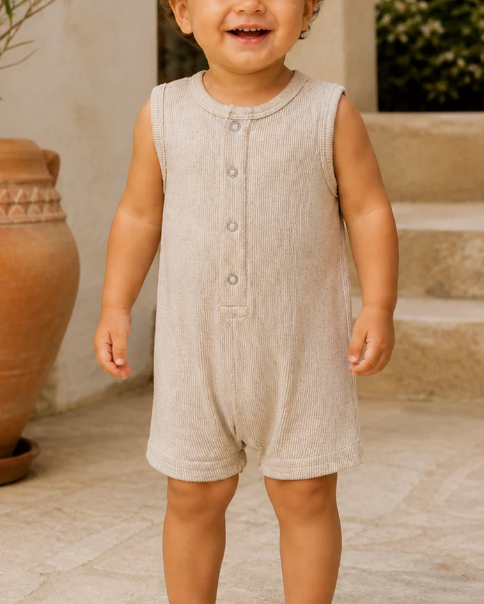 Ribbed Shortie in Tan Speckle - Image 4