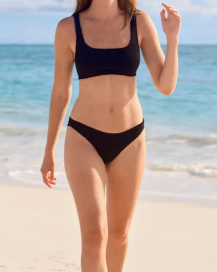 Ripple Bikini in True Black