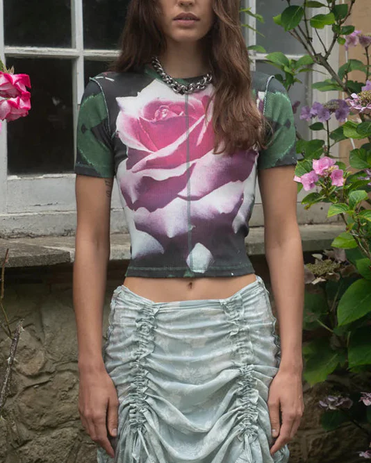 Rose Top in Floral Print