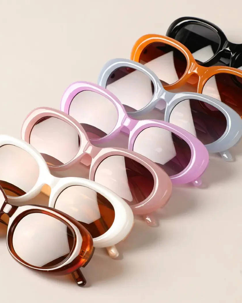 Rounded Bold Sunglasses - Image 2