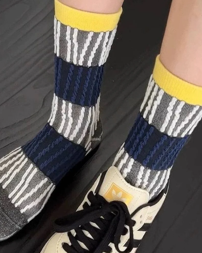 Abstract Line Art Socks