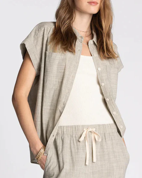 Sable Top in Ivory Forest Stripe