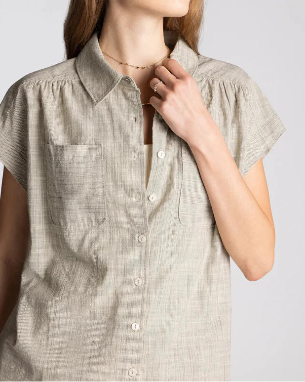 Sable Top in Ivory Forest Stripe - Image 3