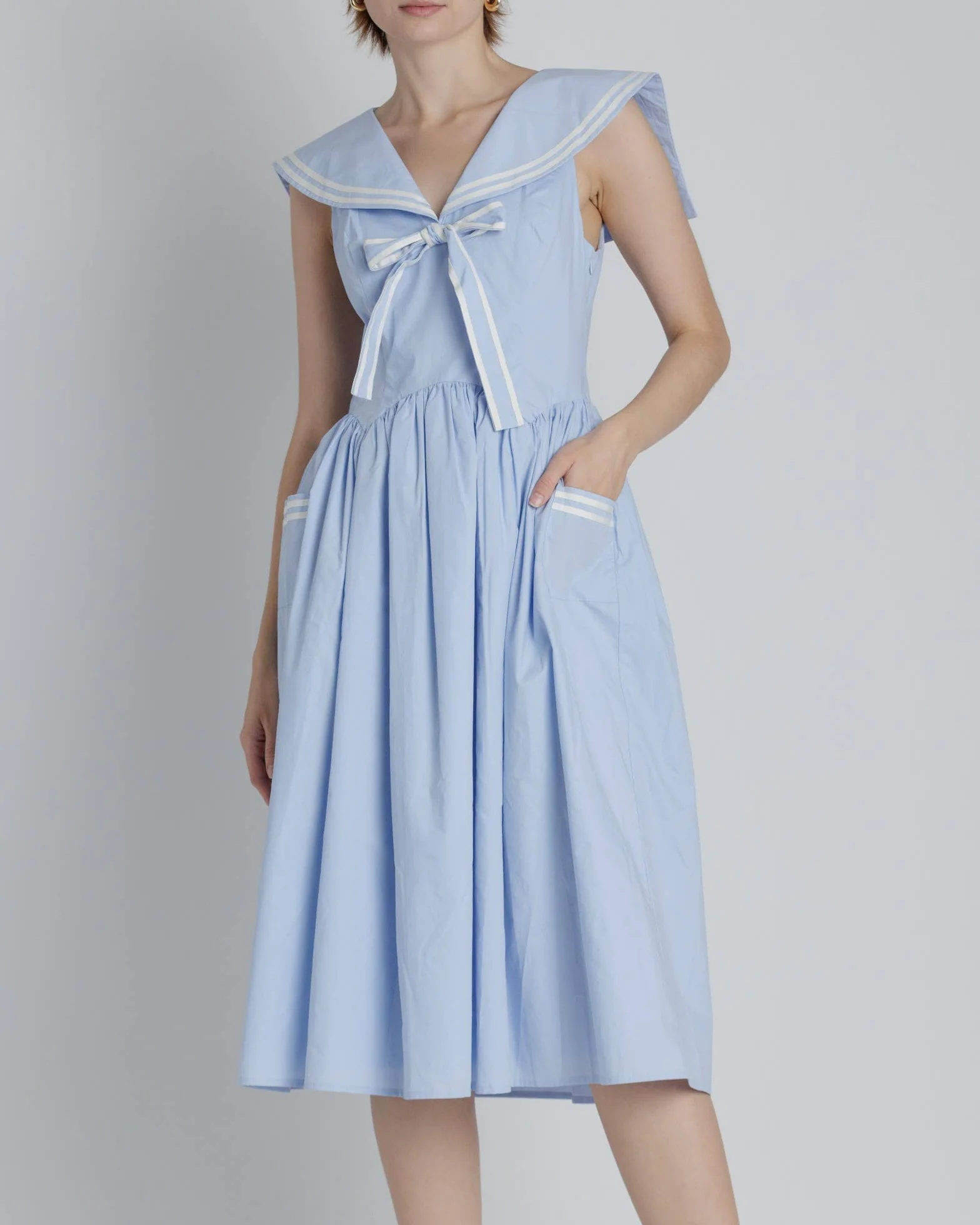 Sailor Midi Dress in Blue - Image 2