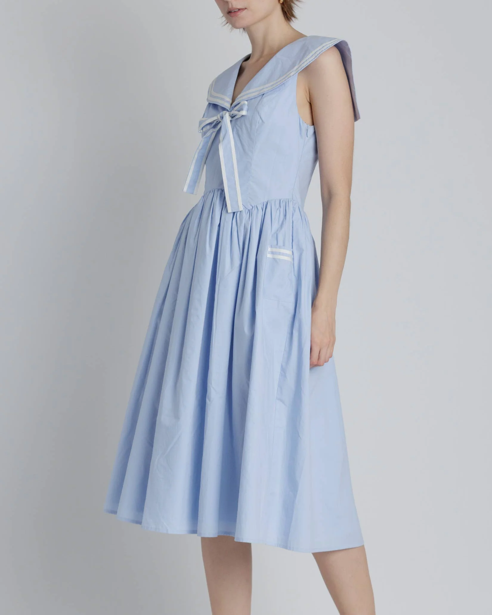 Sailor Midi Dress in Blue - Image 3