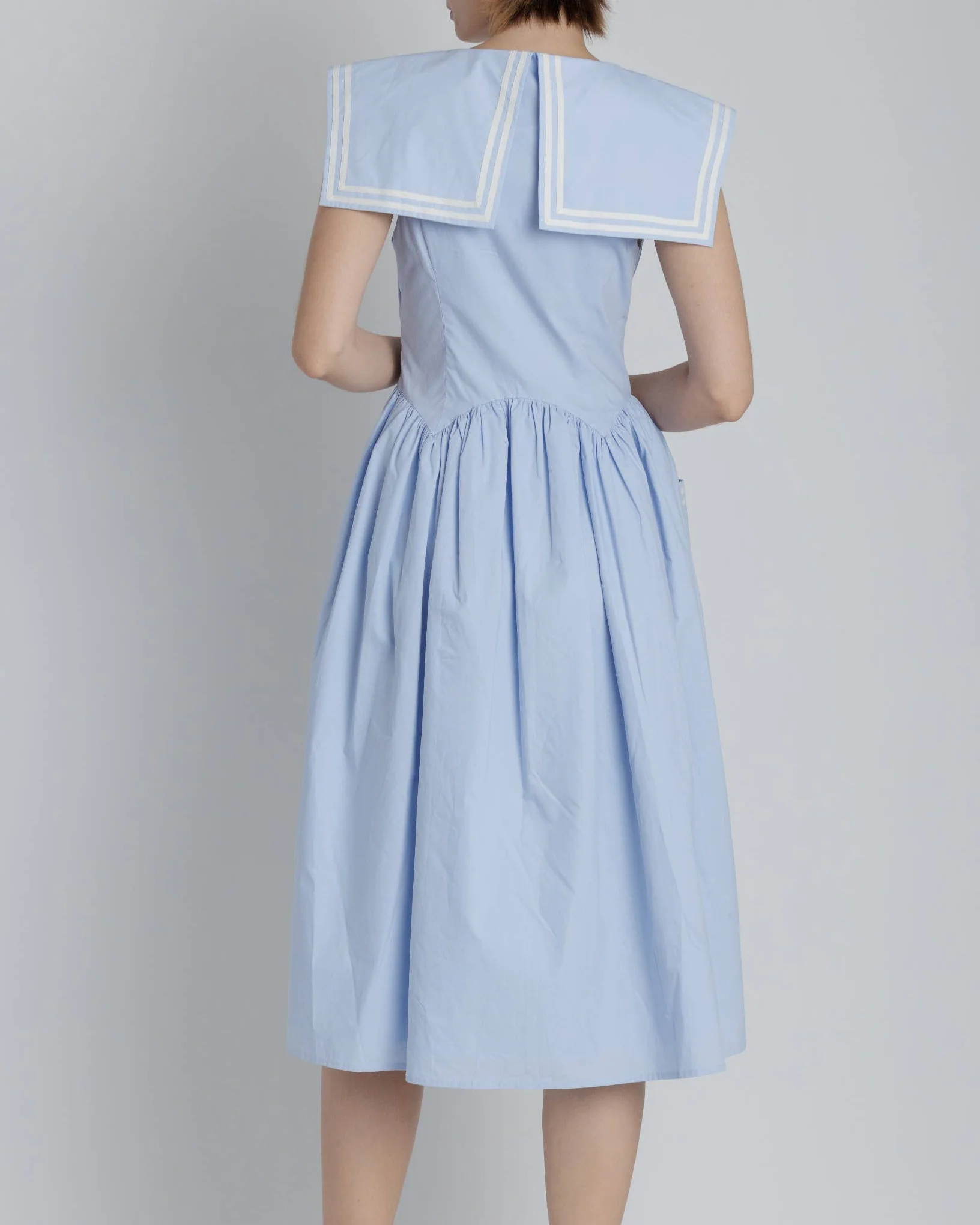 Sailor Midi Dress in Blue - Image 4