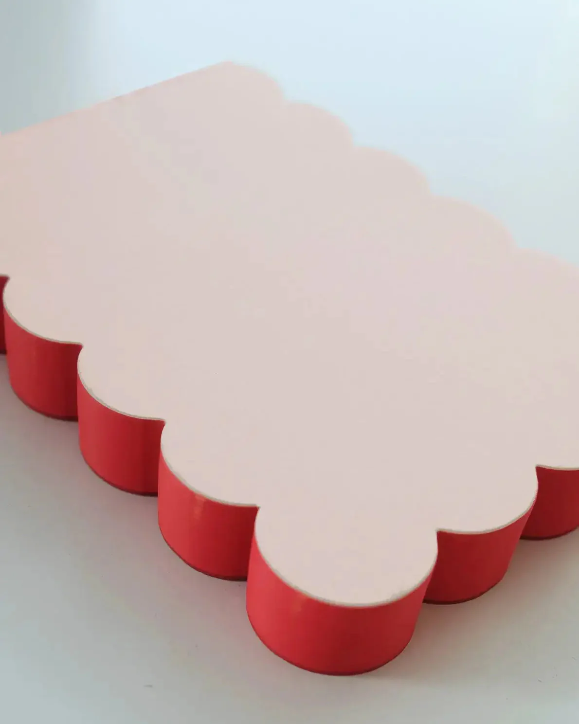 Scalloped Shaped Notepad in Peach - Image 3