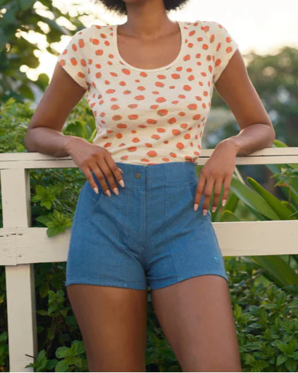 Scoop Ribsy Tee in Strawberry