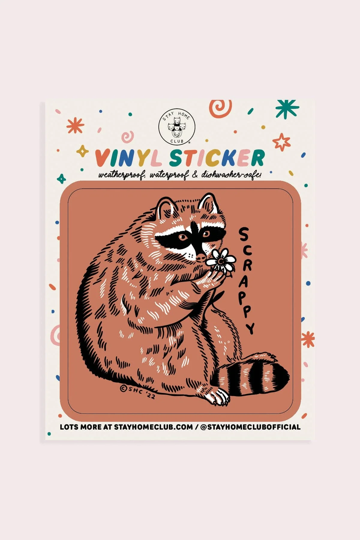 Scrappy Raccoon Sticker - Image 2