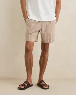 Seersucker Stripe Jam Short in Cedar - Image 3