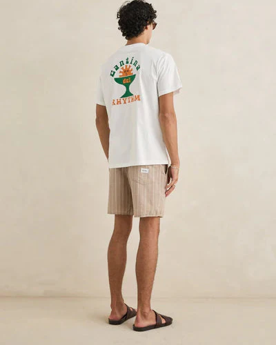 Seersucker Stripe Jam Short in Cedar - Image 4