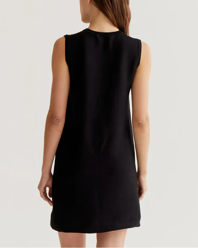 Short Black Knit Dress - Image 3