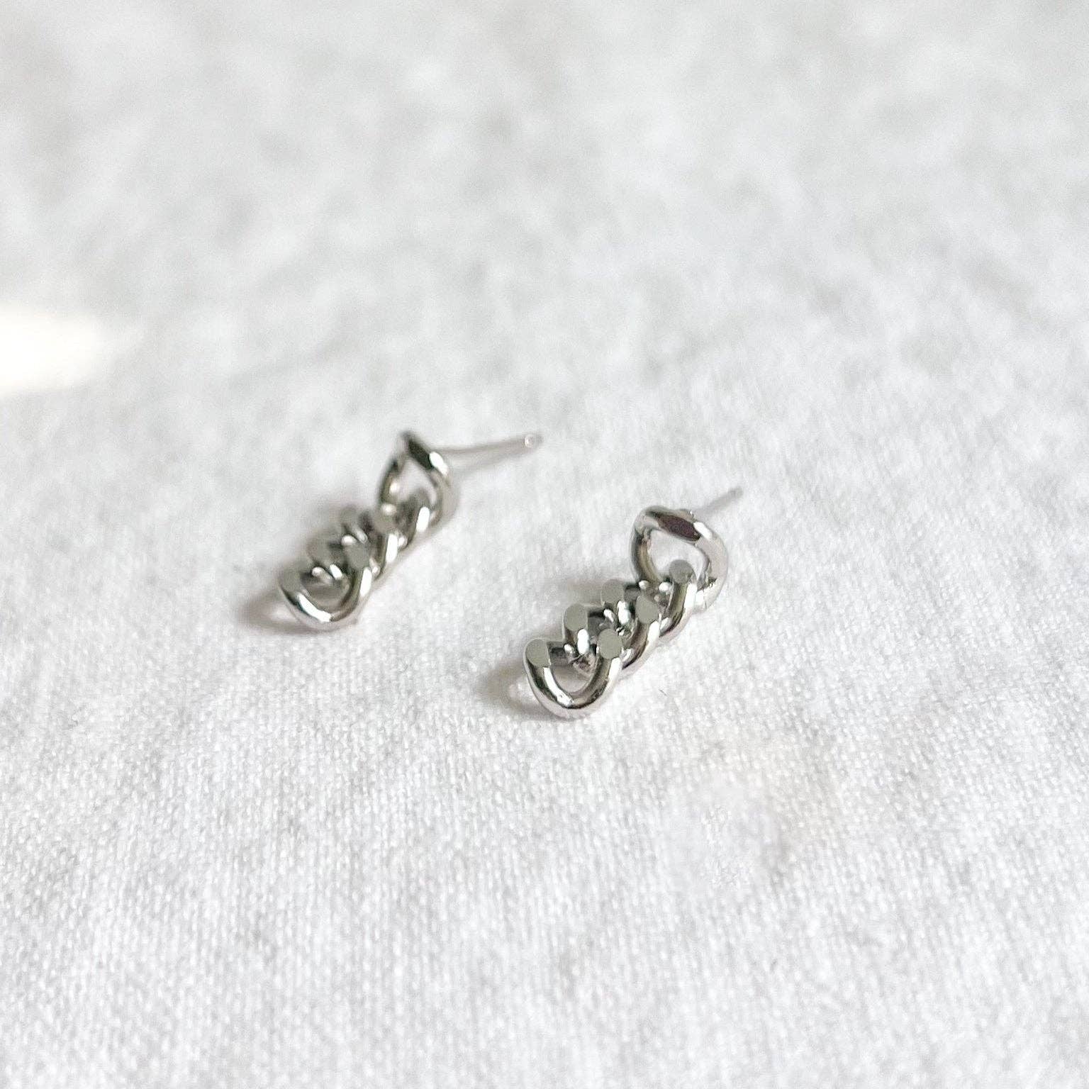 Silver Chain Studs - Image 2