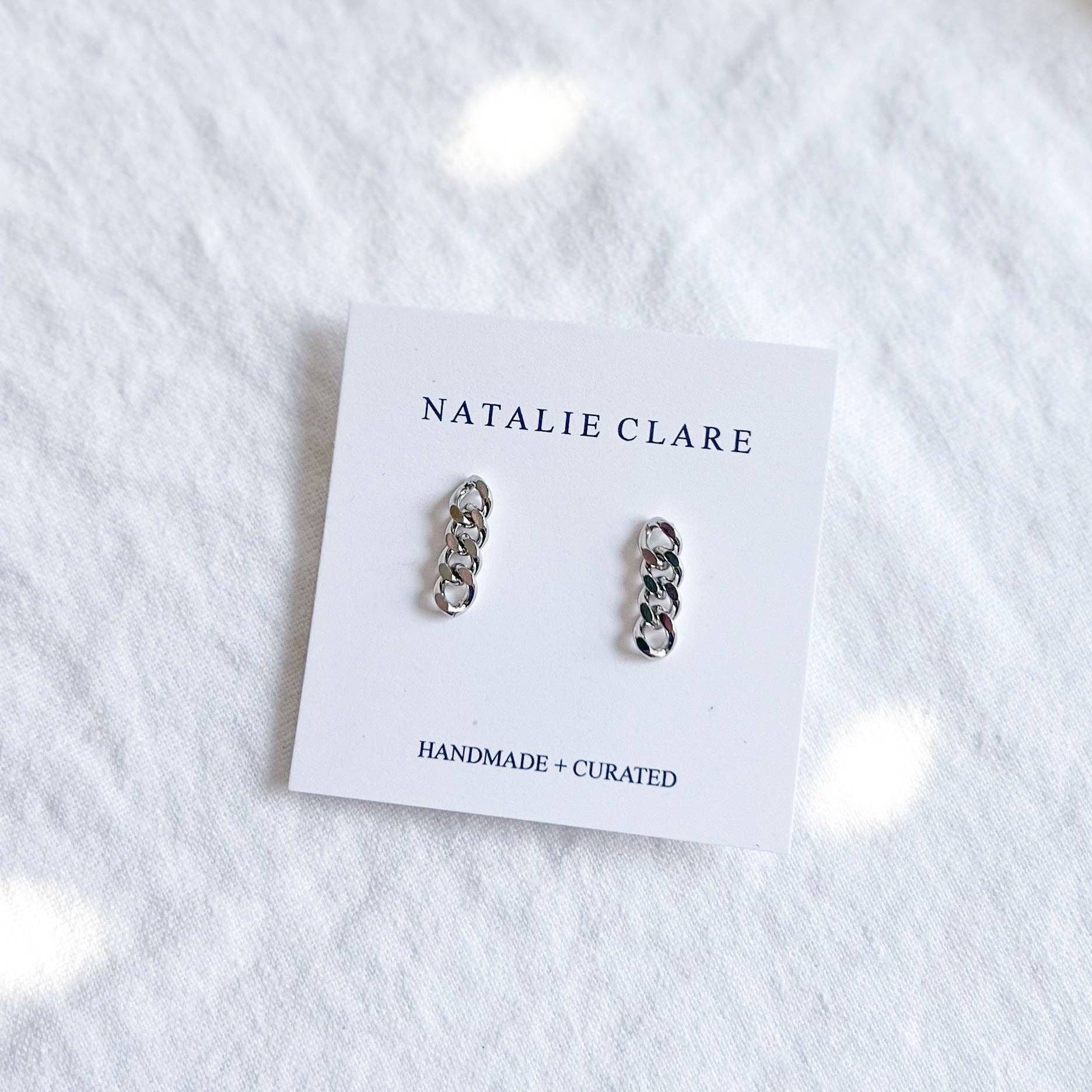 Silver Chain Studs - Image 4